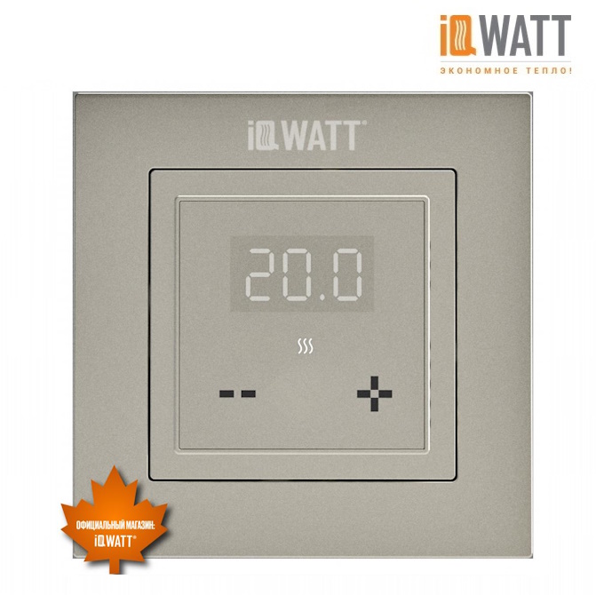 Терморегулятор для теплого пола IQ THERMOSTAT D шампань