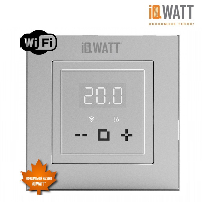 Терморегулятор для теплого пола IQ THERMOSTAT D серебристый металлик WI-FI